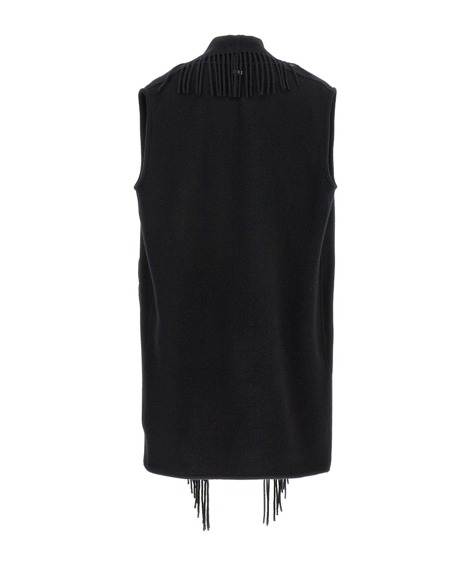 Herno Fringed Gilet In Black