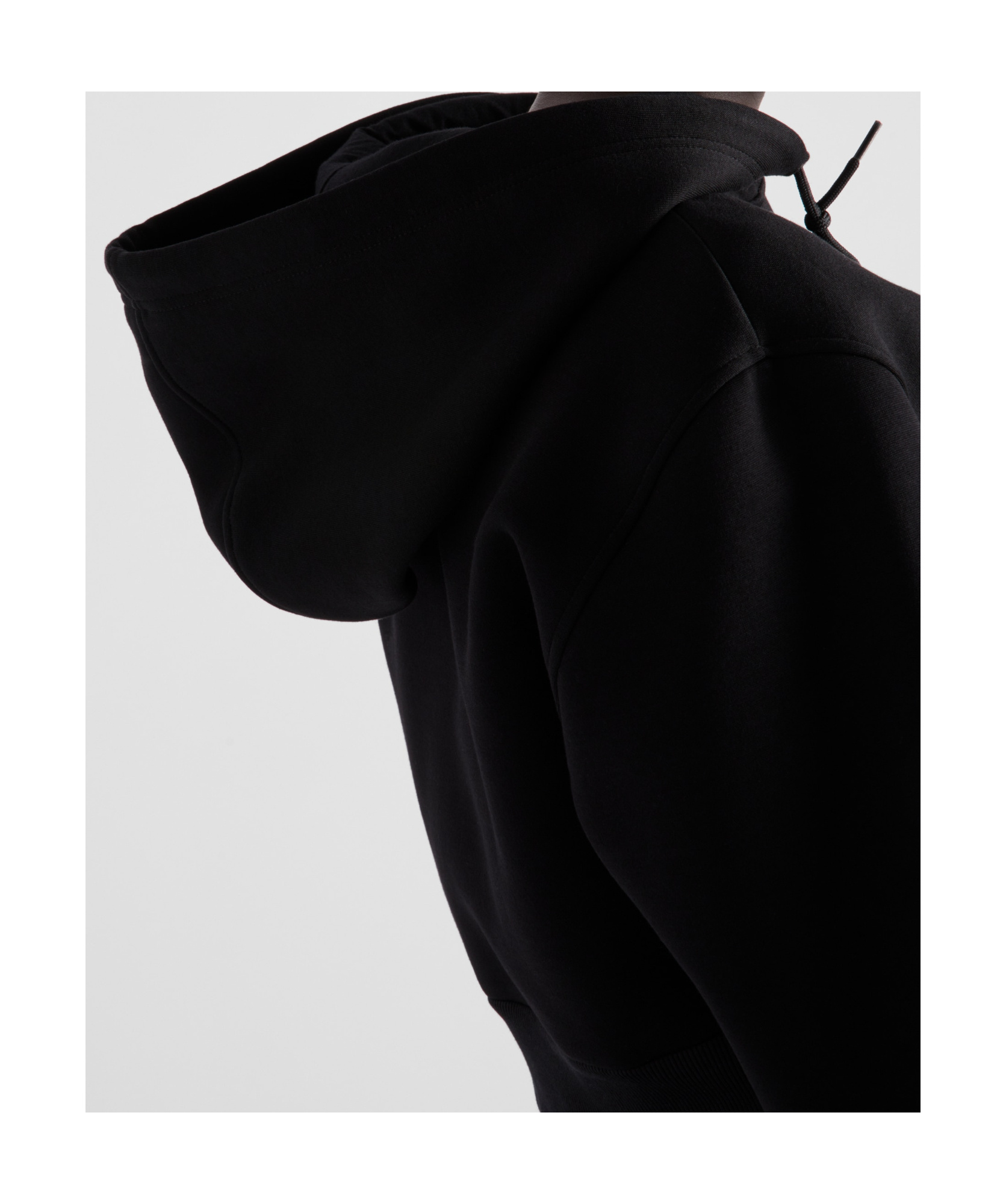 Prada Kurzer Kapuzenpullover In Black