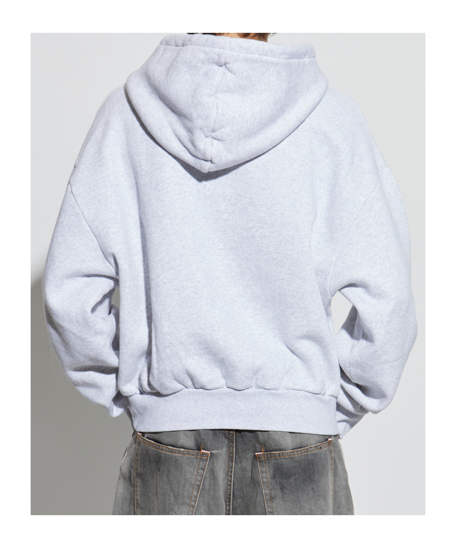Jacquemus The Corto Logo Embroidered Cotton Fleece Hoodie In White