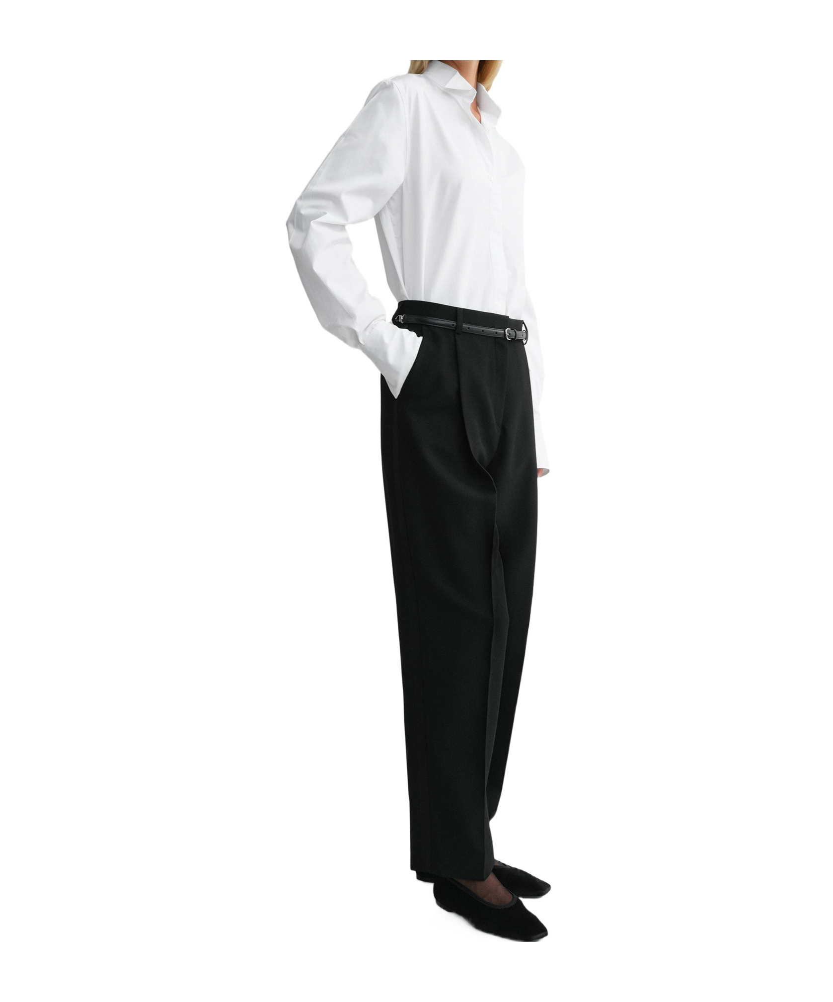 Totême Pleated Trousers In Black