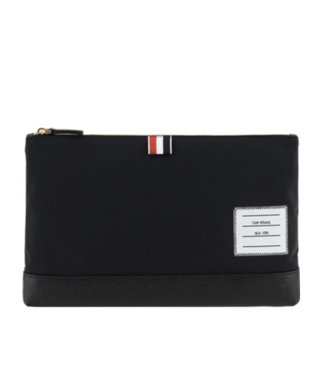 Thom Browne Zippered Clutch In Black