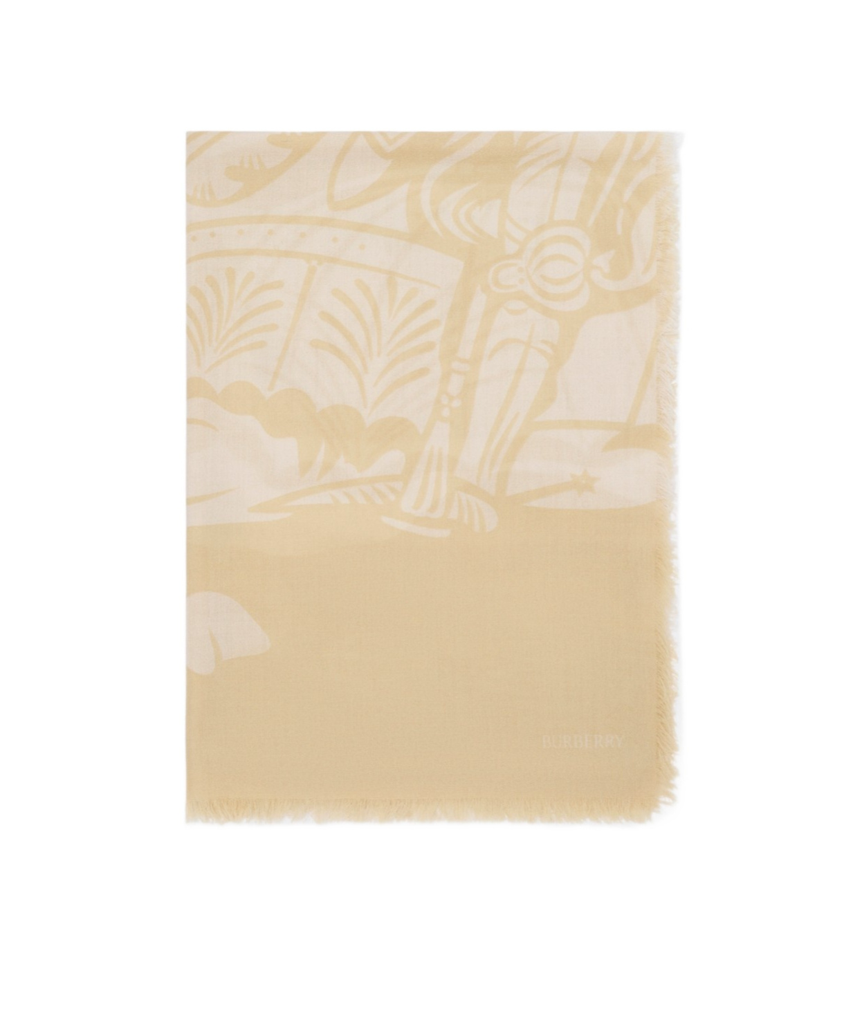 Burberry Fine-fringed Scarf With Fringe In Nude