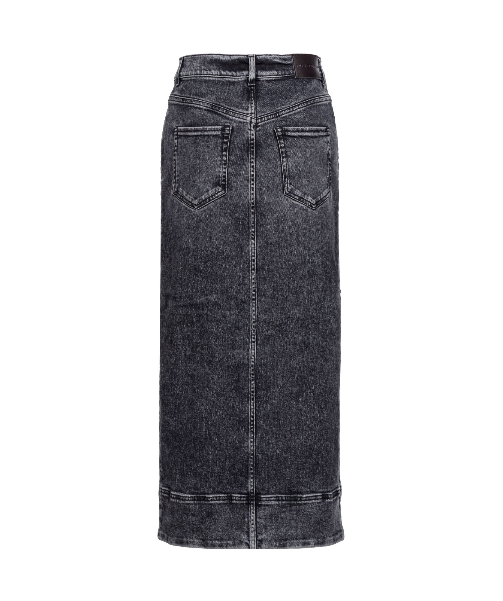 Shop Pinko Gregoriana Denim Midi Skirt In Black