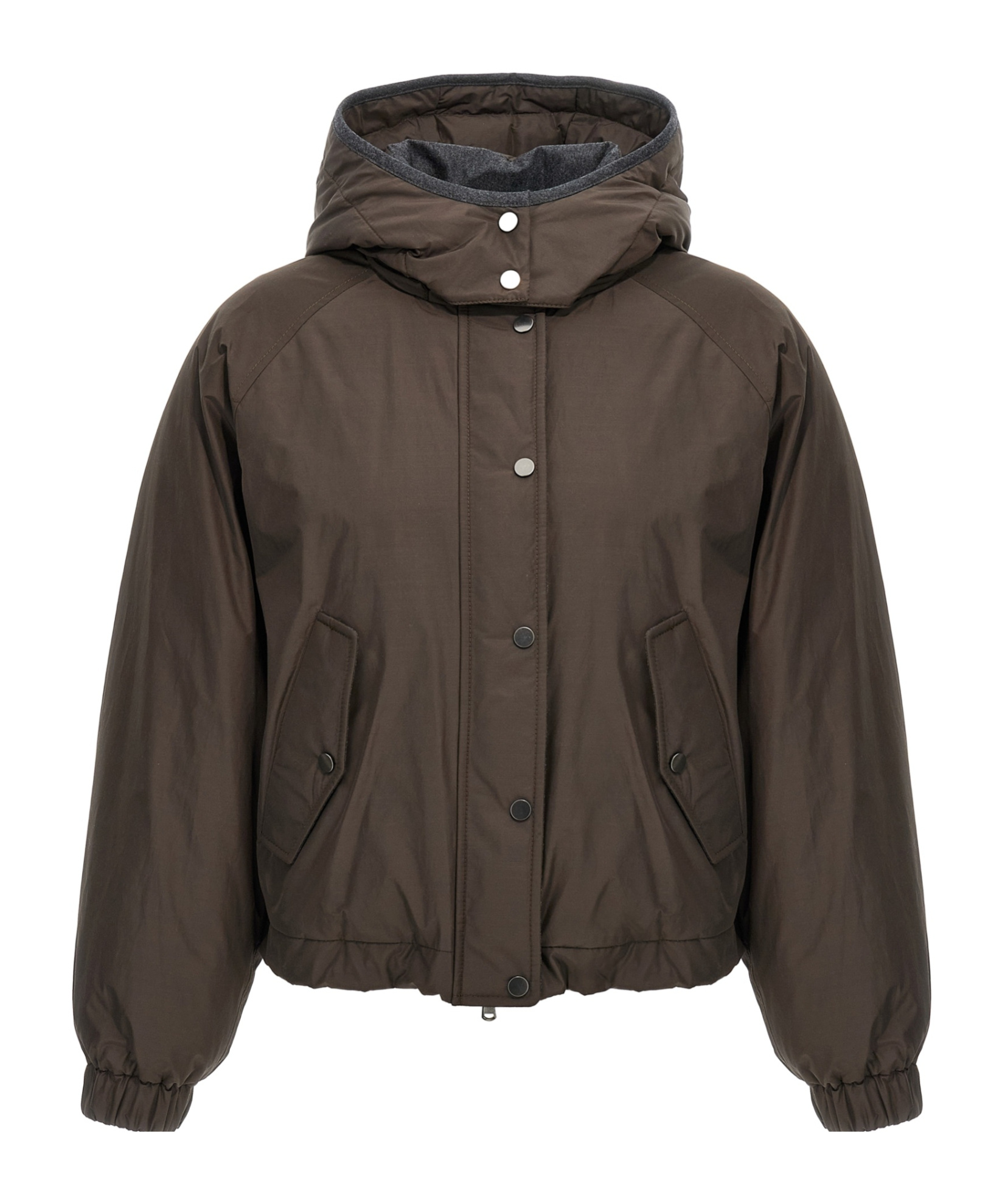 Shop Brunello Cucinelli Long Sleeve Cotton Coat