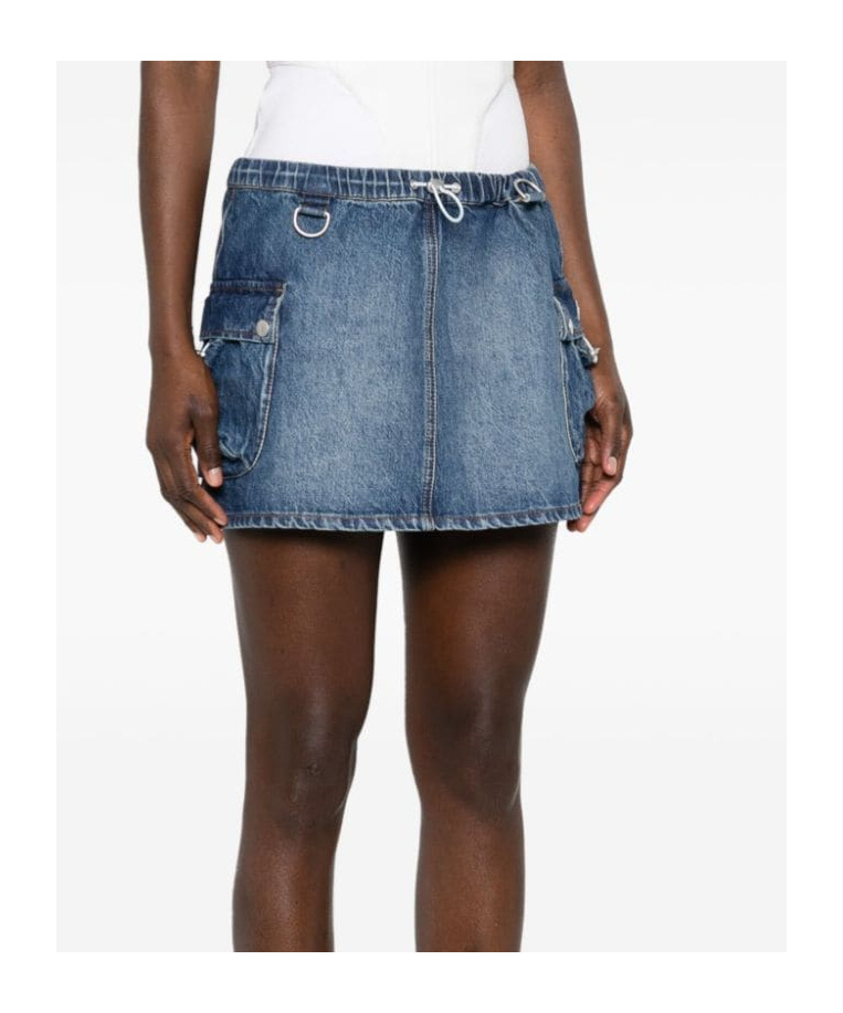 Coperni Blue Open Hip Denim Shorts In Blue