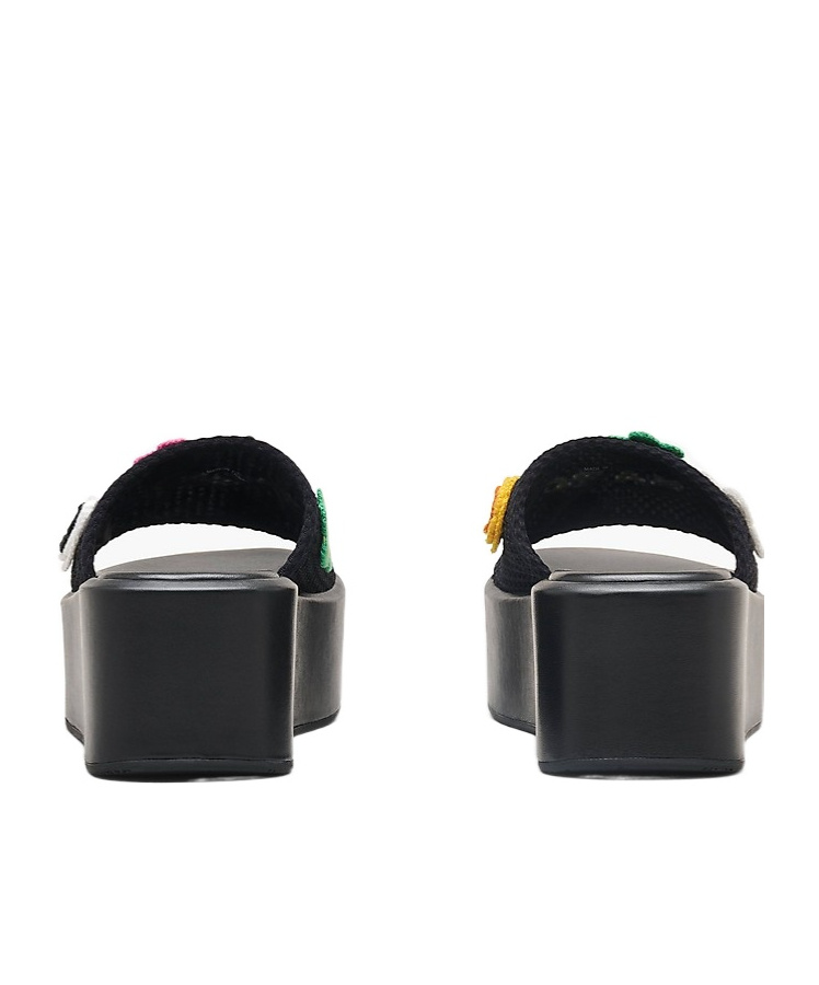 MARC JACOBS THE QUILTED DENIM SLIDES