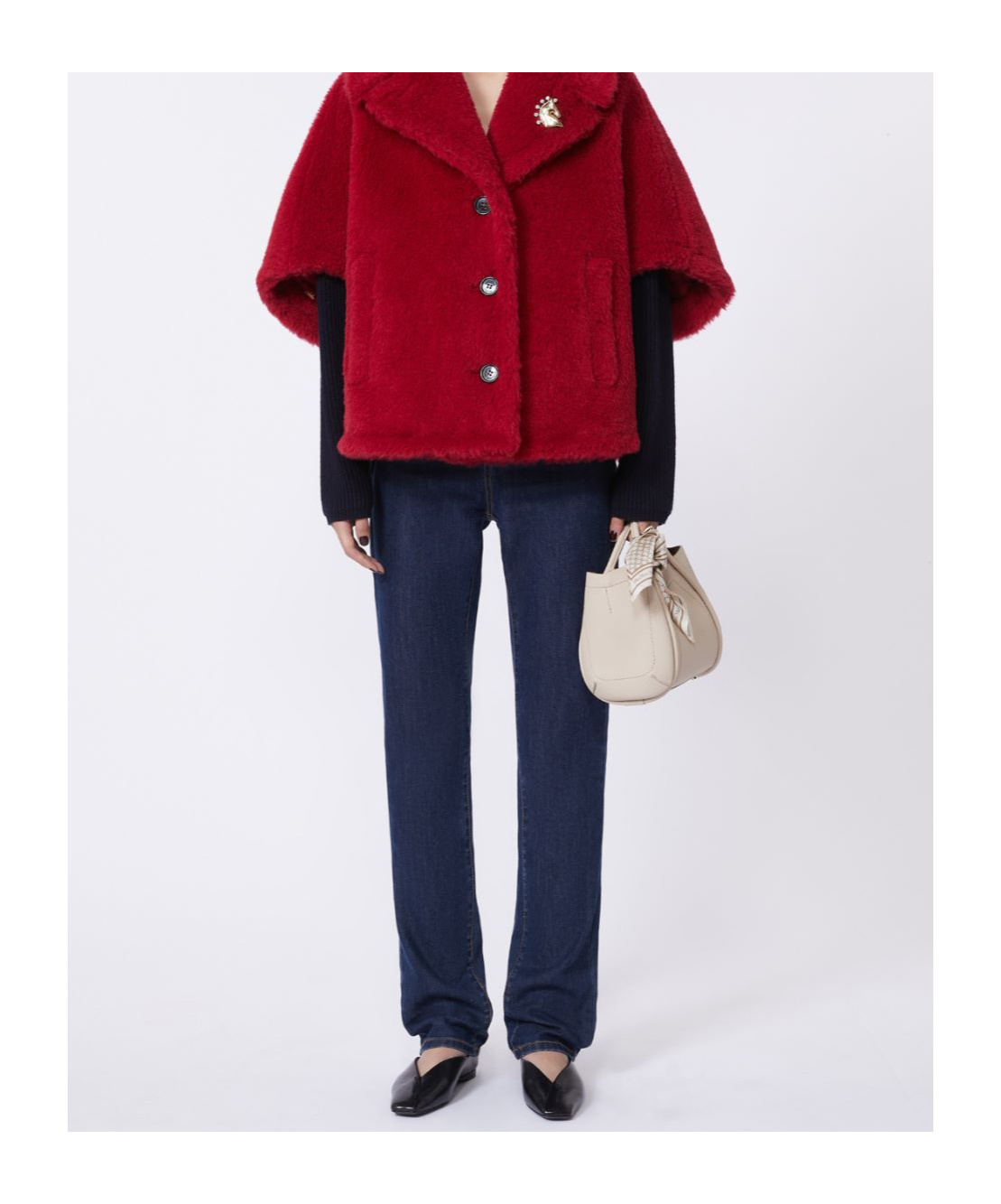 Max Mara Extra-small Leather Marine Bag In Blue