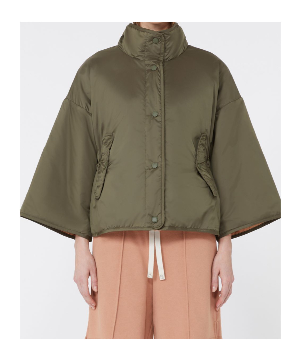Weekend Max Mara Reversible Water-repellent Canvas Jacket In Green