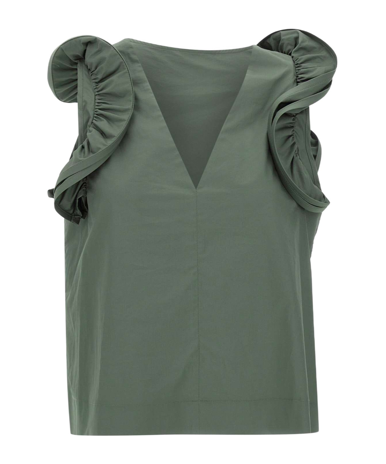 Kaos Ruffled Blouse In Green