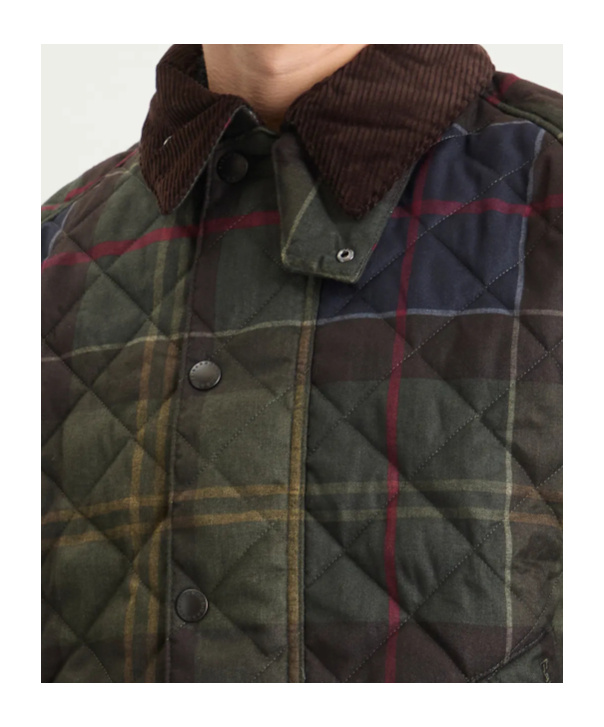 Barbour Tartan-print Quilted Jacket In Multi