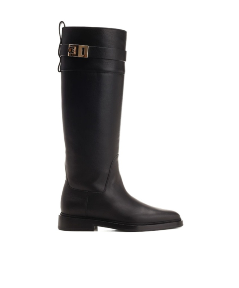 Shop Ferragamo Buckle-detailing Boots In Black