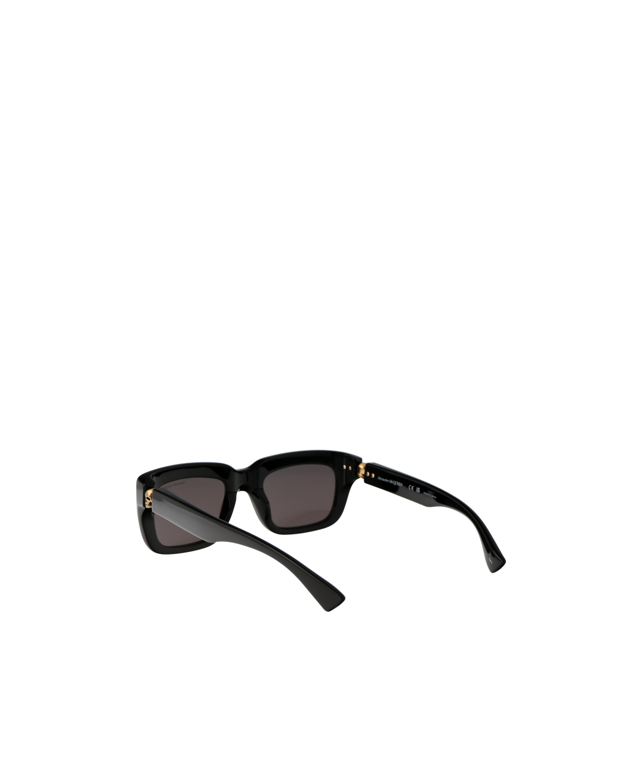 Alexander Mcqueen Floating Skull Square-frame Sunglasses In Black