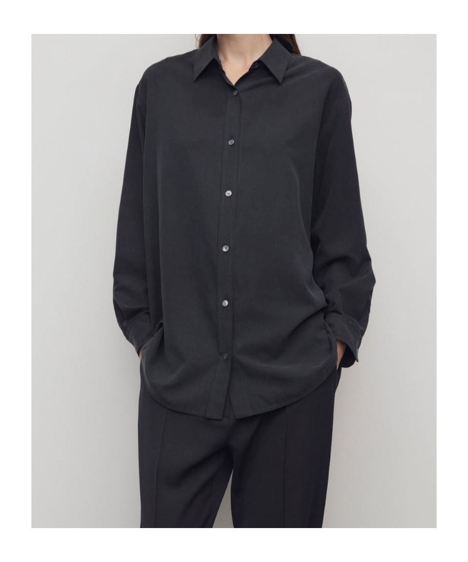 The Row Long Sleeve Shirt In Black