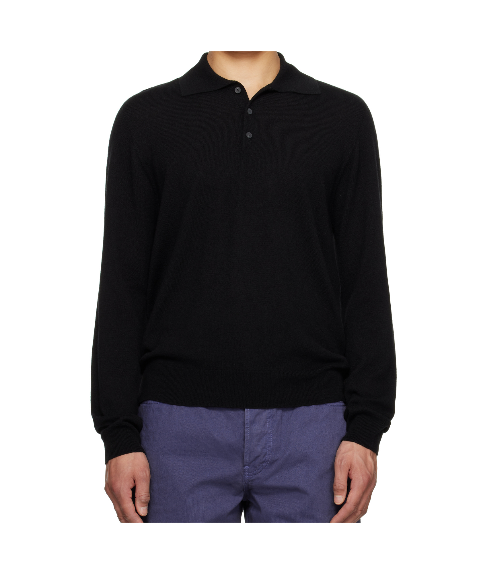 The Row Cashmere Polo Shirt Judi In Black