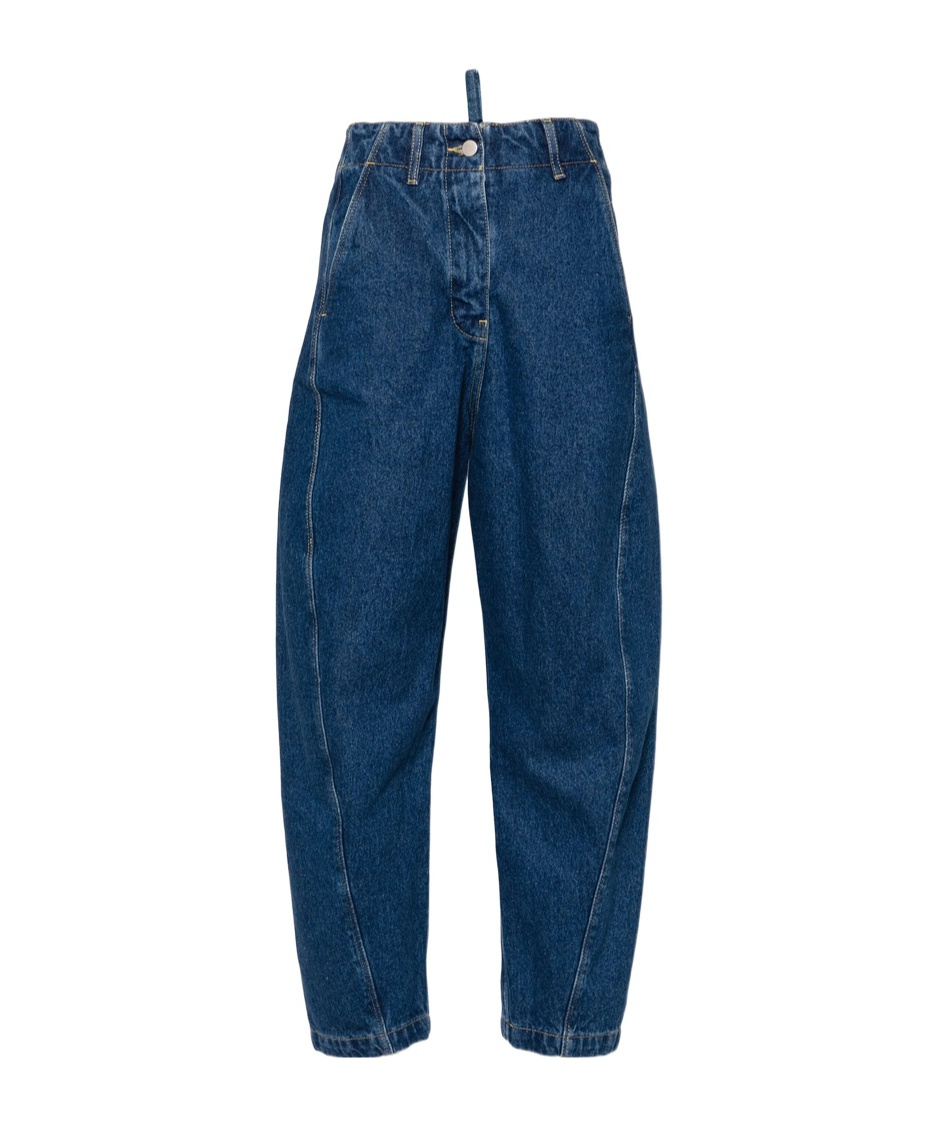 Studio Nicholson Denim Trousers With Belt Loops In Blue