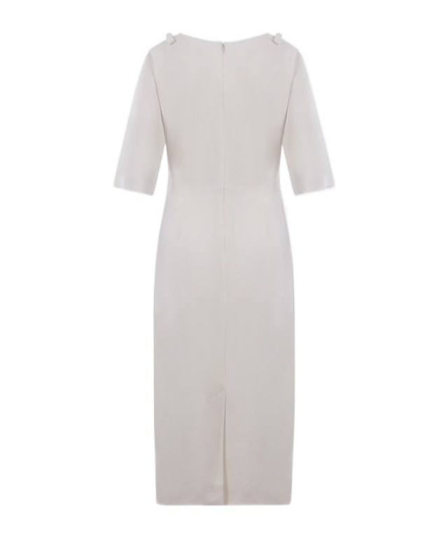 Valentino Bow-detail Mid-length Dress In White