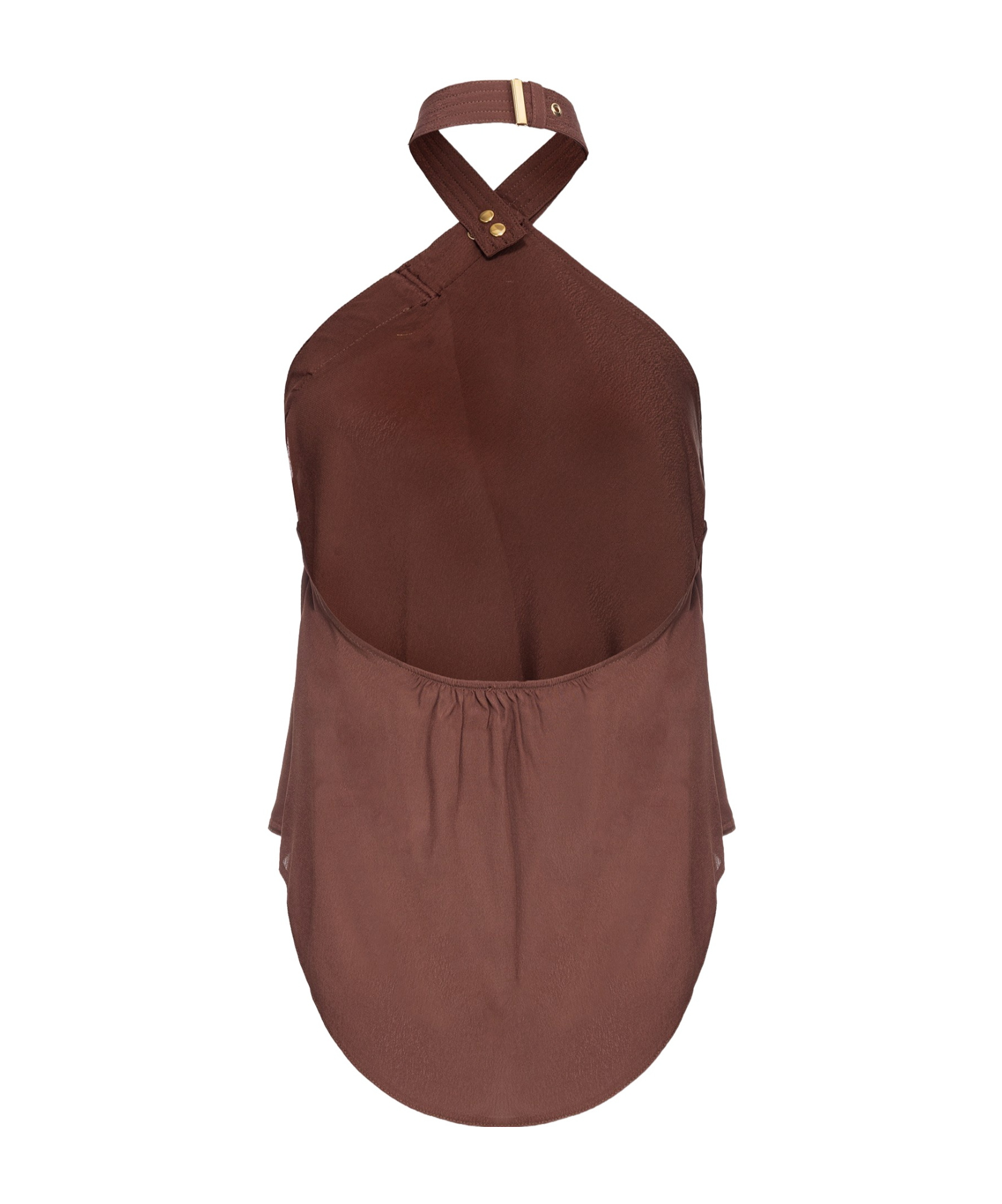 Pinko Plunging-neck Top With Strap In Red