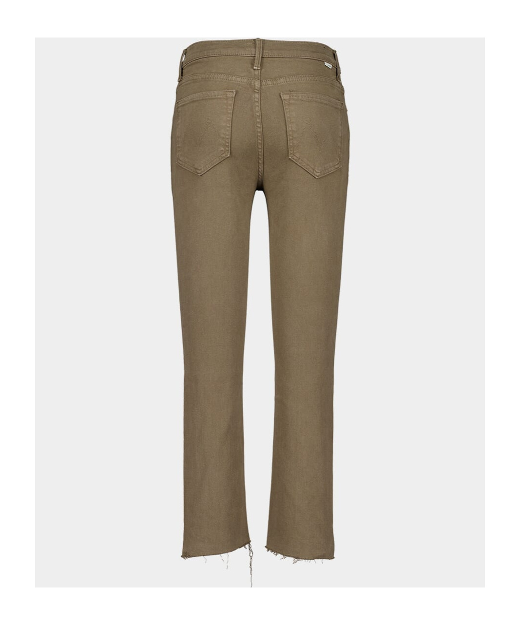 Shop Mother Denim Trousers With Belt Loops In Brown