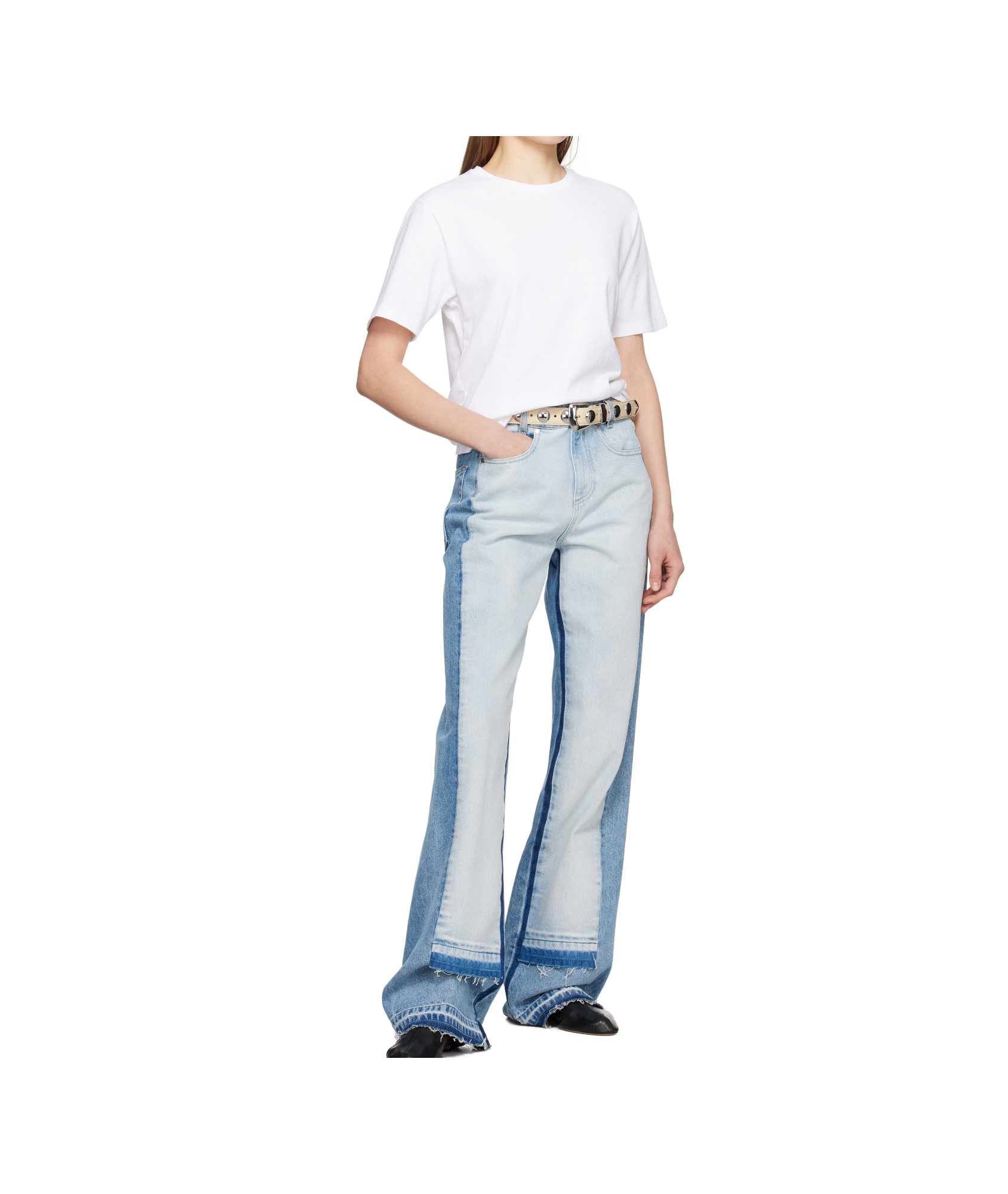 Khaite Rivet Belt In White