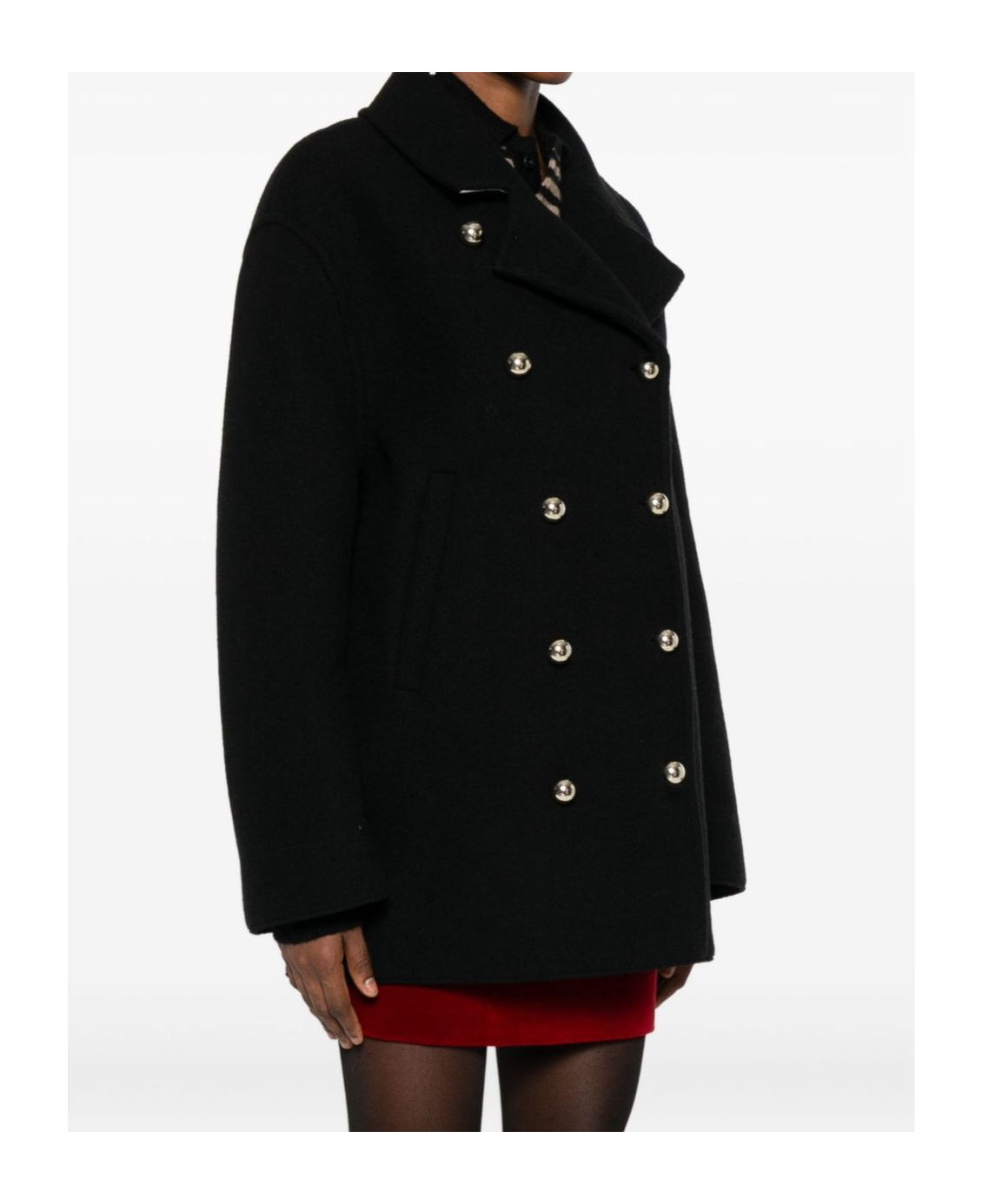 N°21 N21  Double-breasted Coat In Black