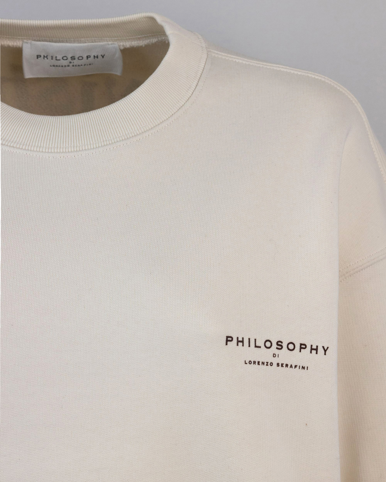 Shop Philosophy Di Lorenzo Serafini Crew Neck Sweatshirt In White