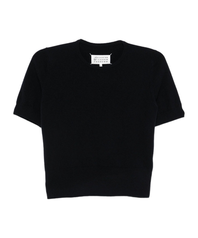 Shop Maison Margiela Short-sleeved Sweater In Black