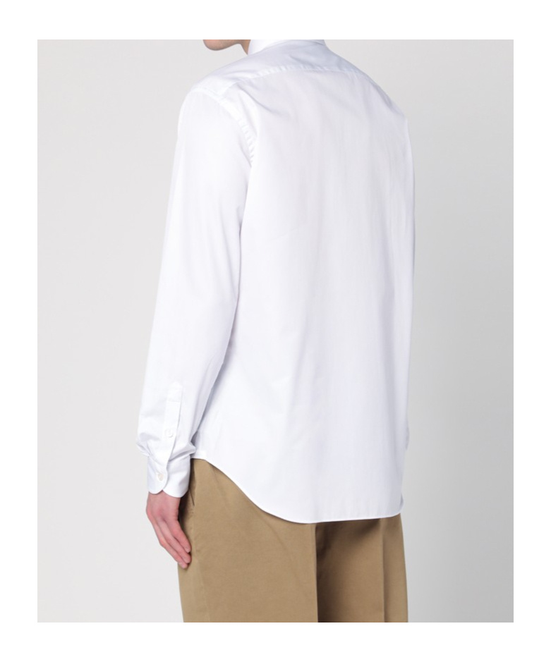 Xacus White Spread Collar Button Shirt In White
