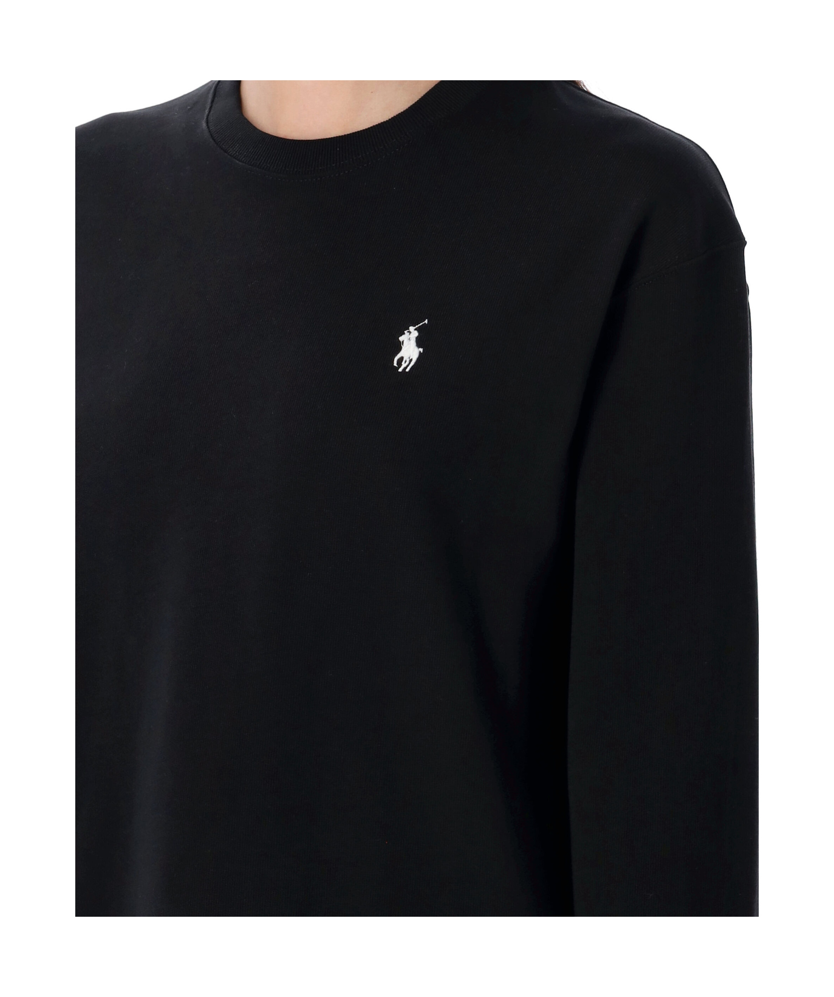 Polo Ralph Lauren Logo Embroidered Crewneck T-shirt In Black