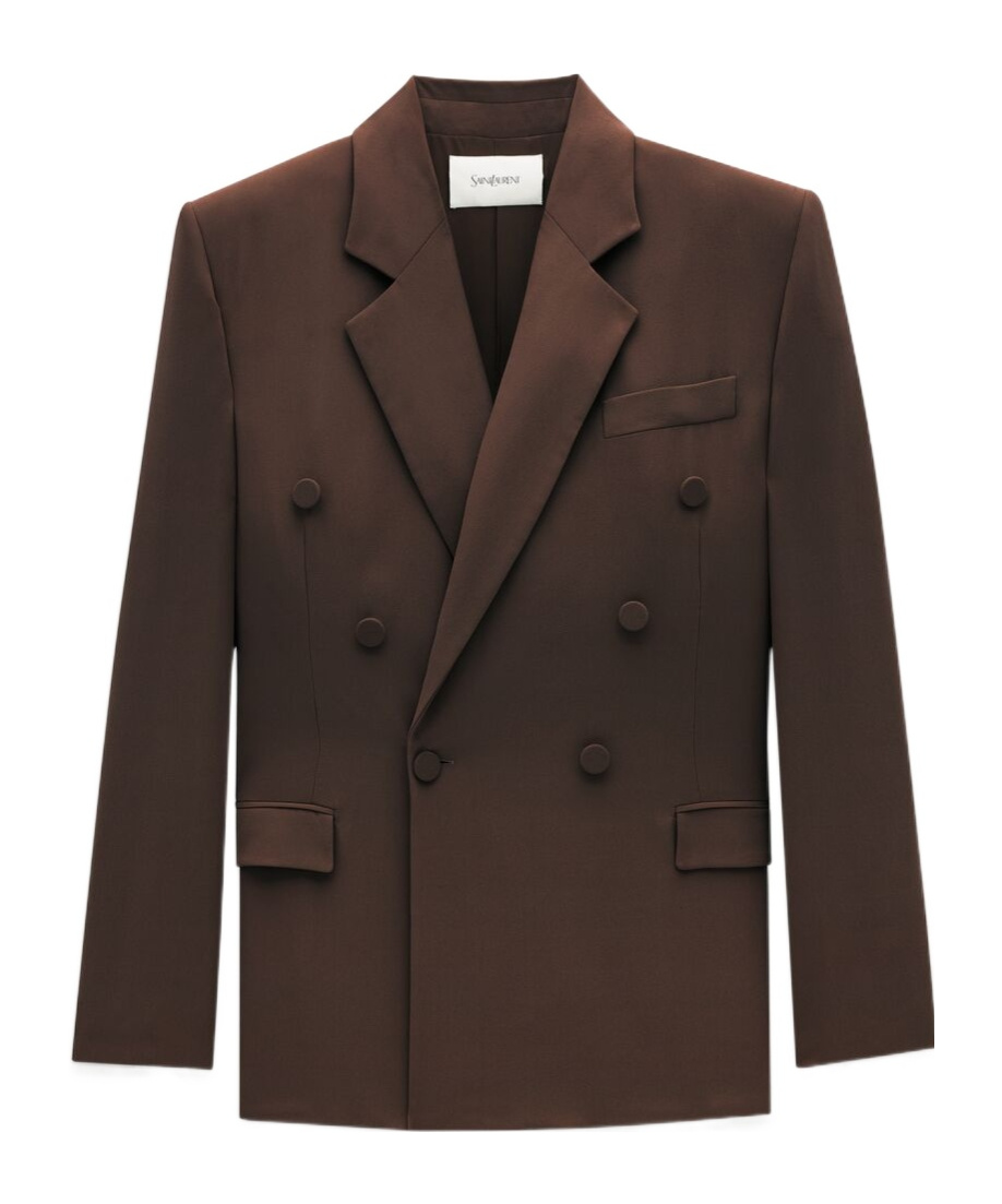 Saint Laurent Double-breasted Blazer In Black