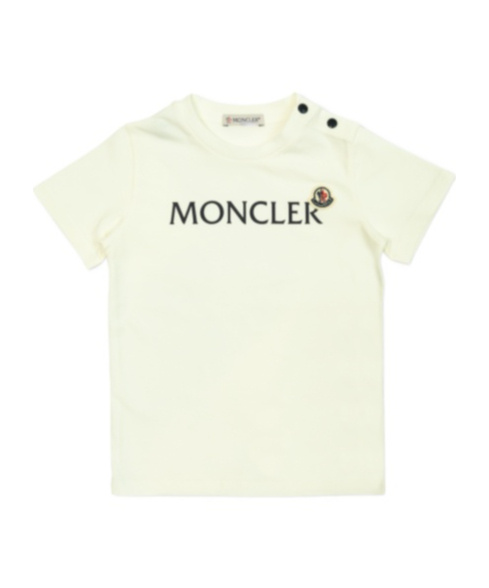 Moncler Enfant Logo Patch T-shirt In White