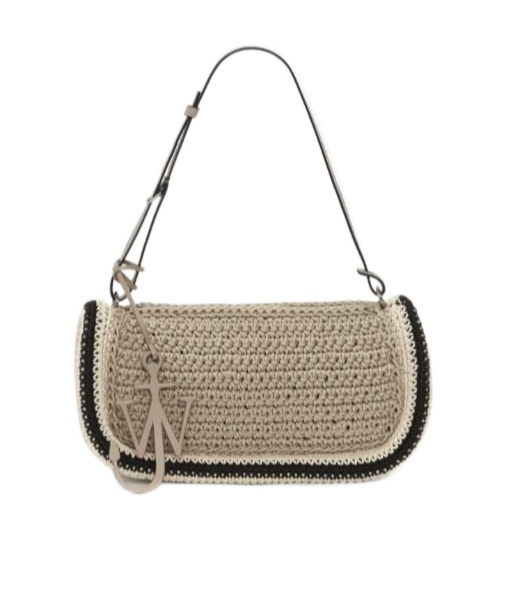 Jw Anderson Bumper Crochet Shoulder Bag In Nude