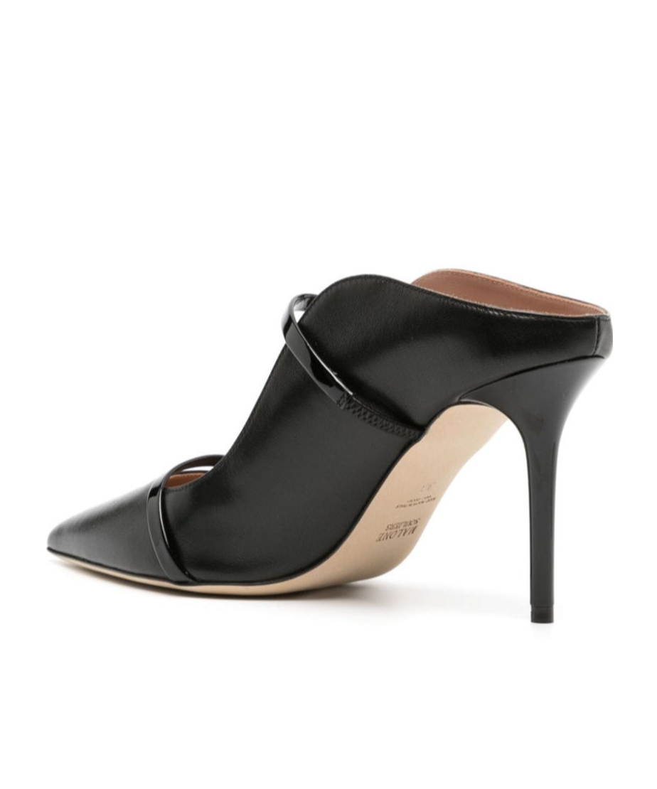 Malone Souliers Pointed Toe Mules With Glossy Strap Details In Animal Print