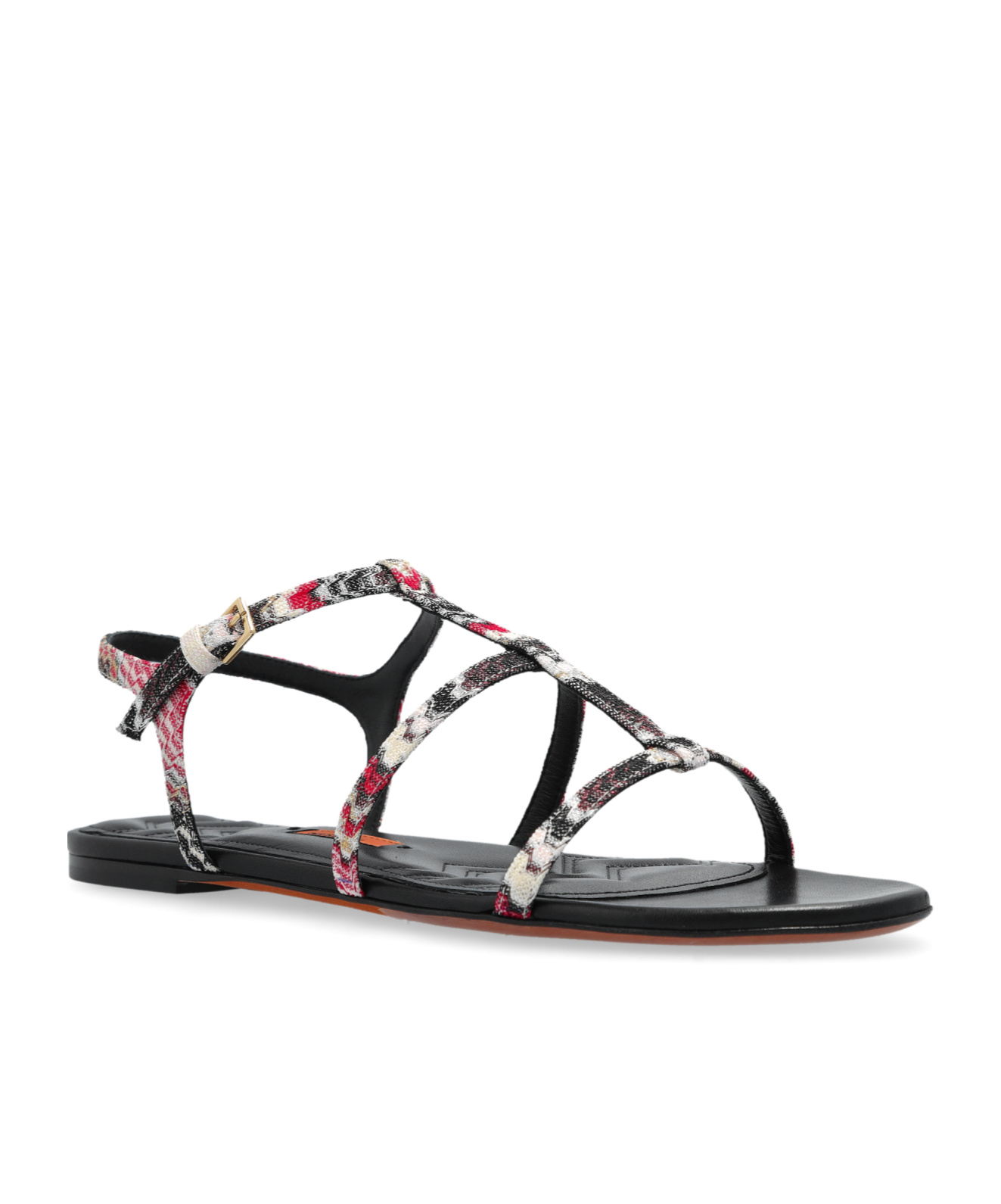 Missoni Zigzag Flat Sandals In Black