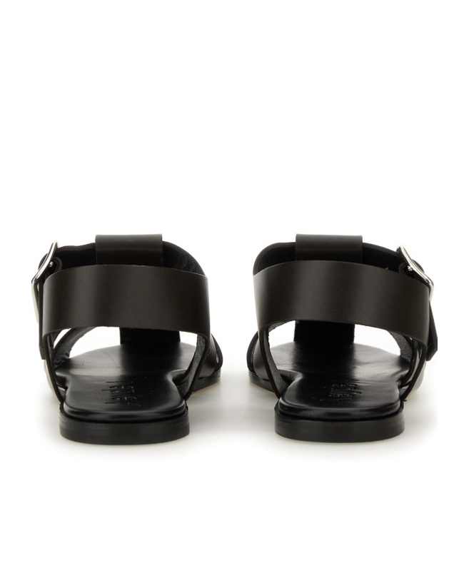 Aeyde Buckle Fastened Cut Out Sandals In Brown