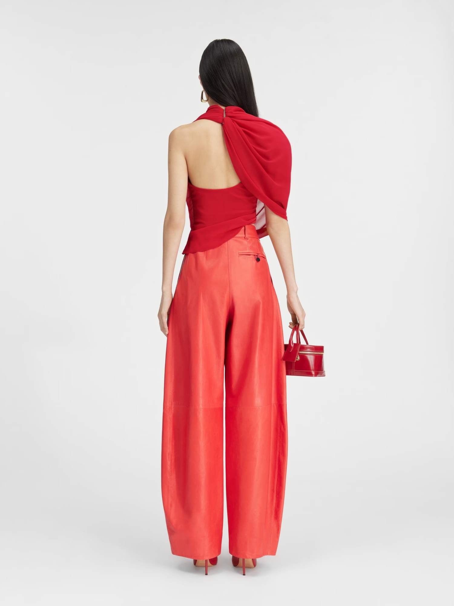 Jacquemus Asymmetric One-shoulder Top In Red