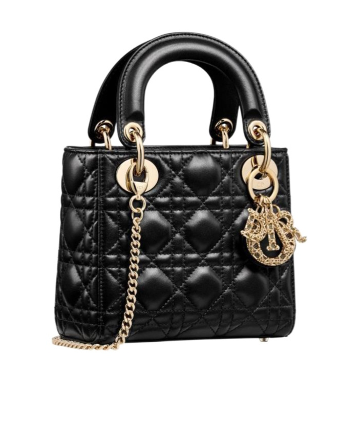 Dior Mini Lady  Shoulder Bag In Black