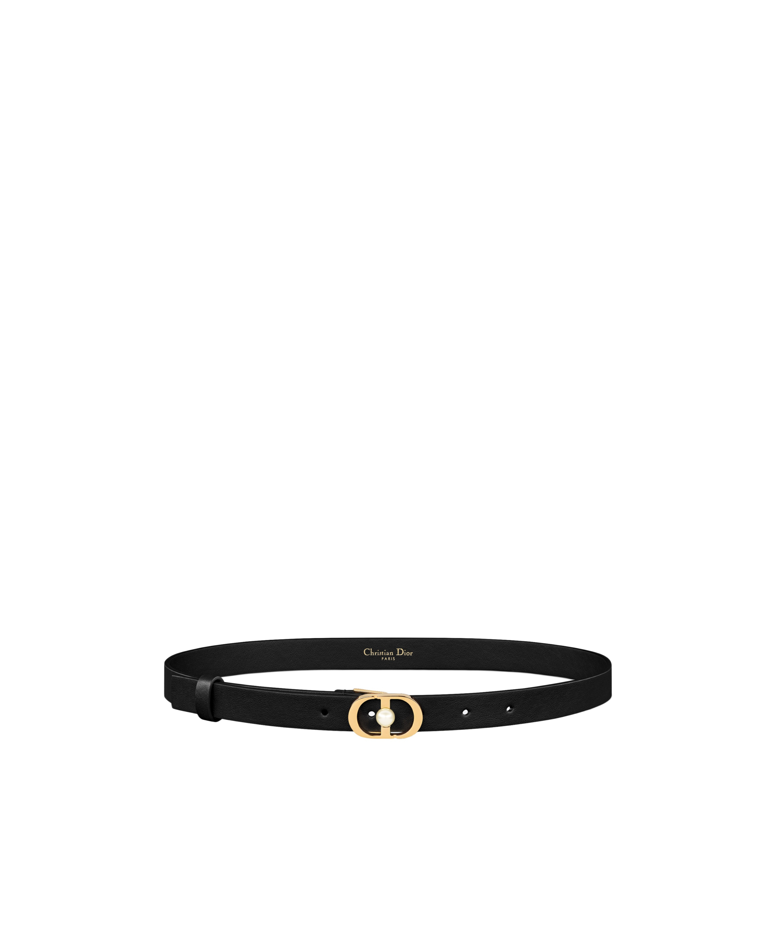 Dior Luxurious Black Calfskin Belt For Women In Black