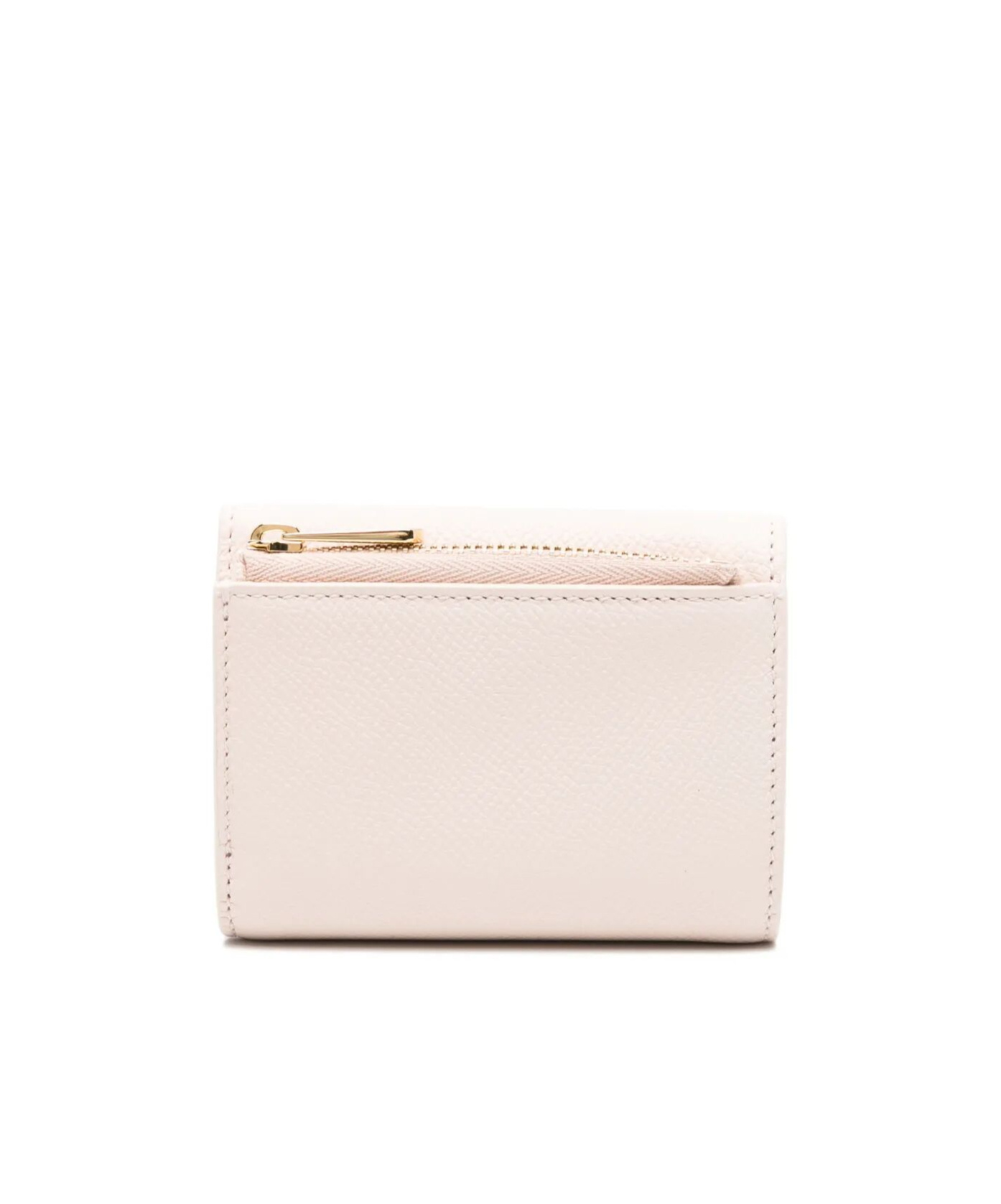 Ferragamo Trifold Wallet Gancini Leather Gold-tone
