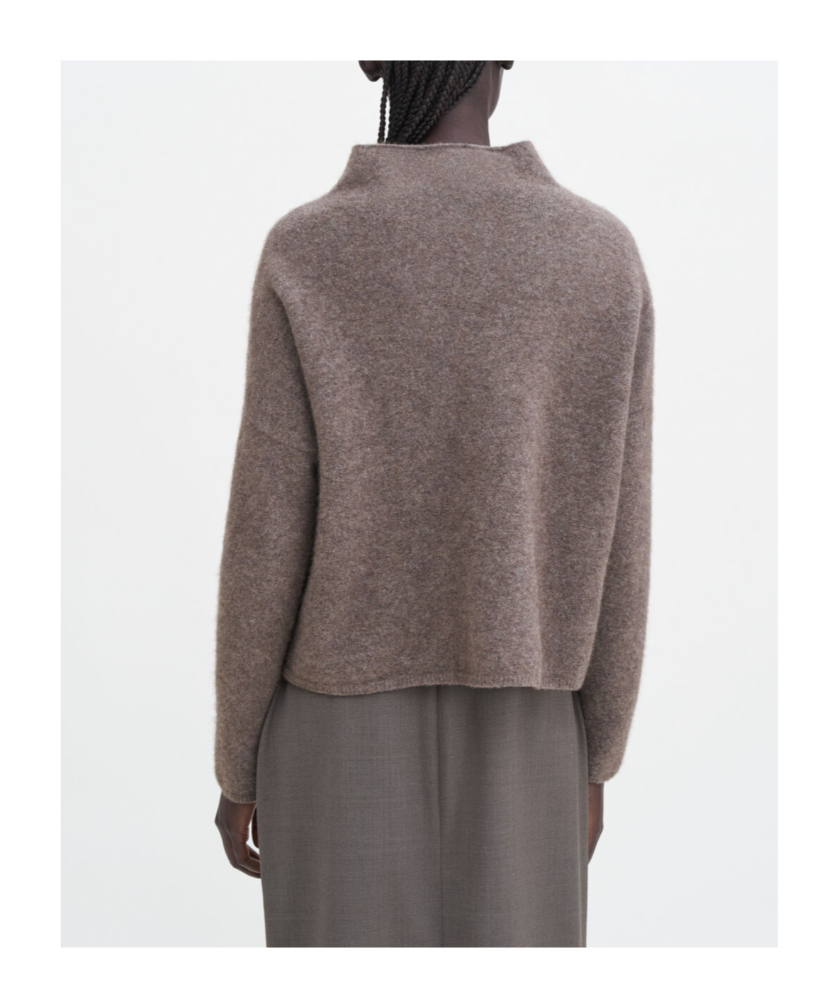 Filippa K Mika Yak Funnel Neck Sweater In Gray