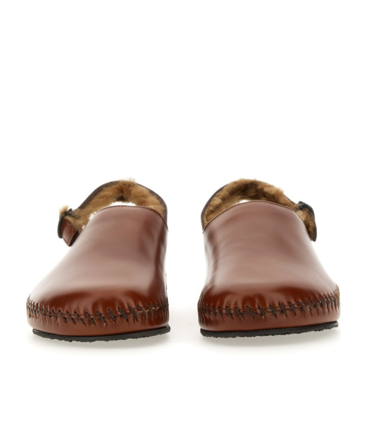 Hereu Slingback Cargol Shearling In Brown
