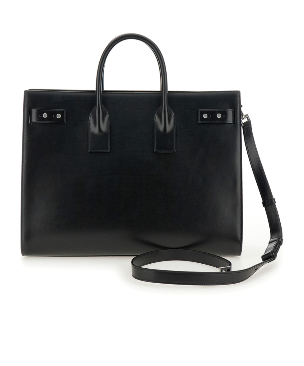 Saint Laurent Double Handle Shoulder Bag In Black