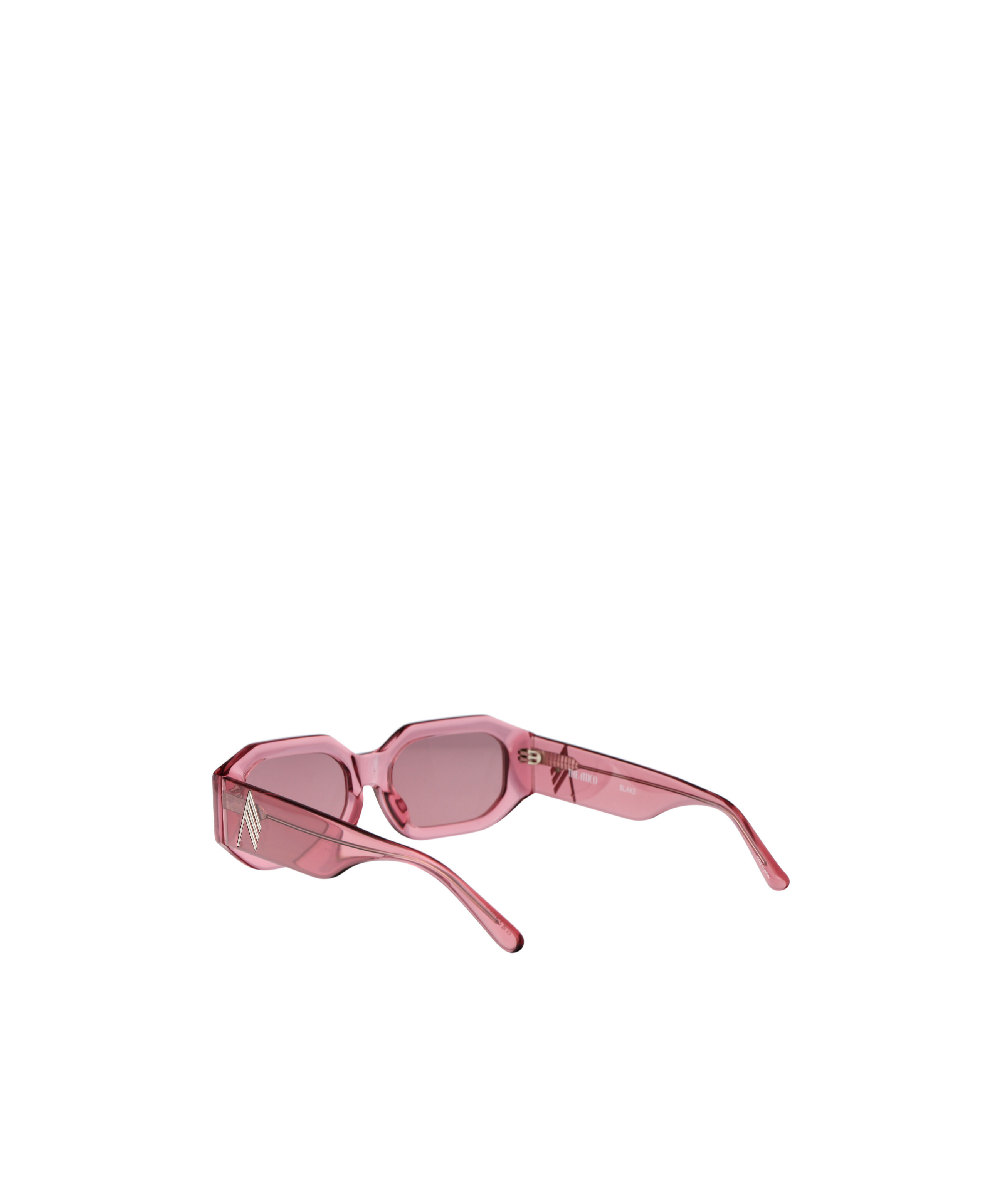 Attico Linda Farrow X The Rectangular-frame Sunglasses In Pink