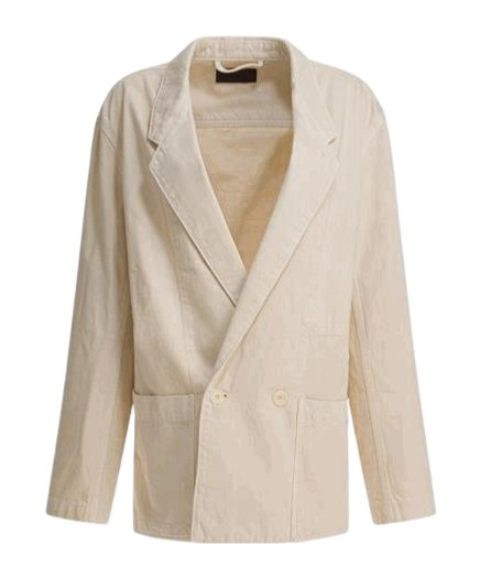 Lemaire Tailored Blazer Notched Lapels In Neutral