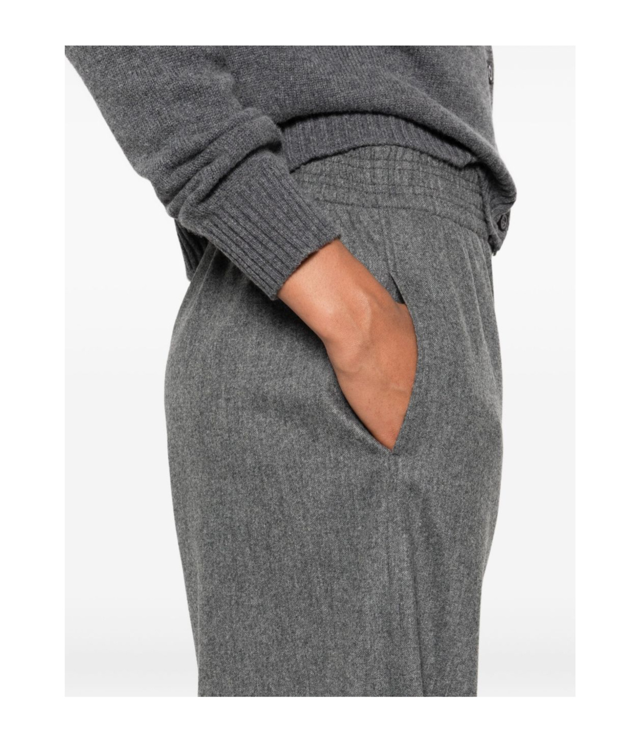 Fabiana Filippi Comfortable Wide-leg Trousers Elastic Waistband In Gold