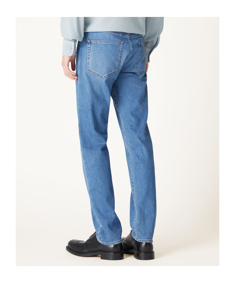Loro Piana Quarona Belt-loop Jeans In Blue