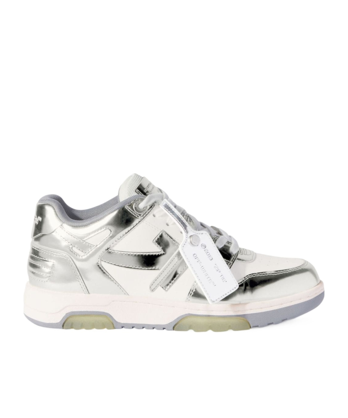 Off-white Metallicpanel Lowtop Sneaker In White