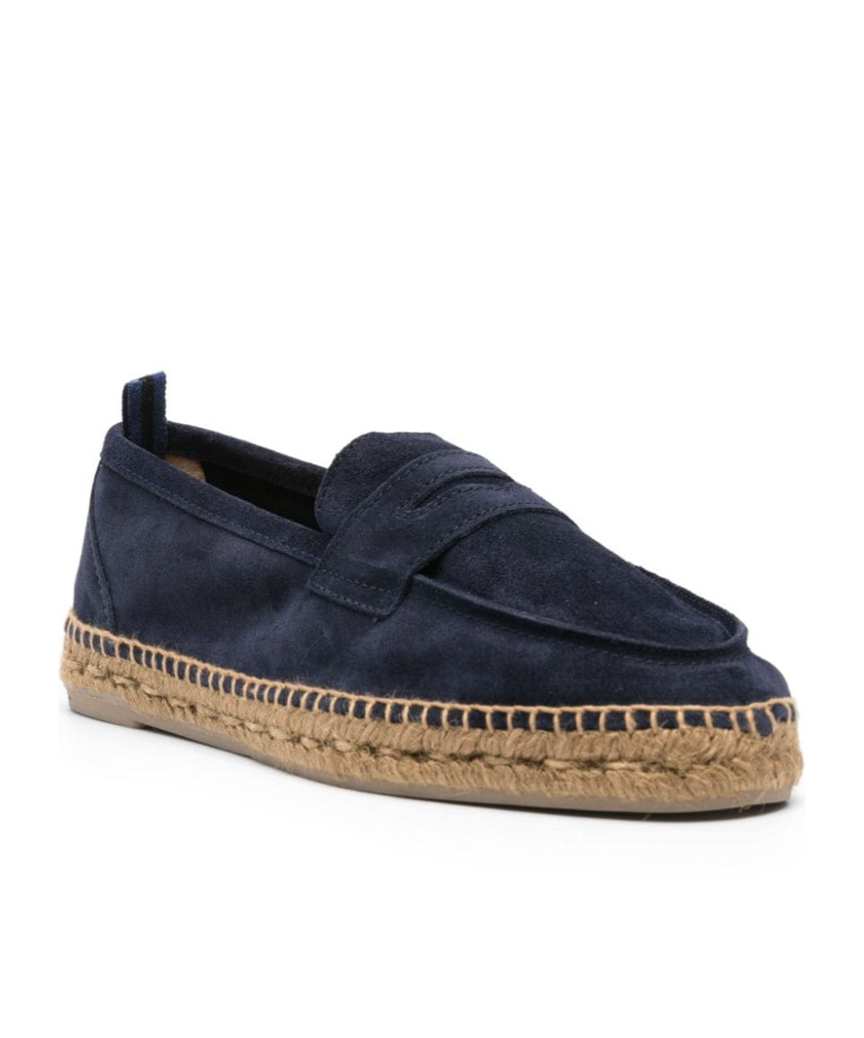 Castañer Nacho Blue Espadrillas With Penny Slot In Suede Man In Blue
