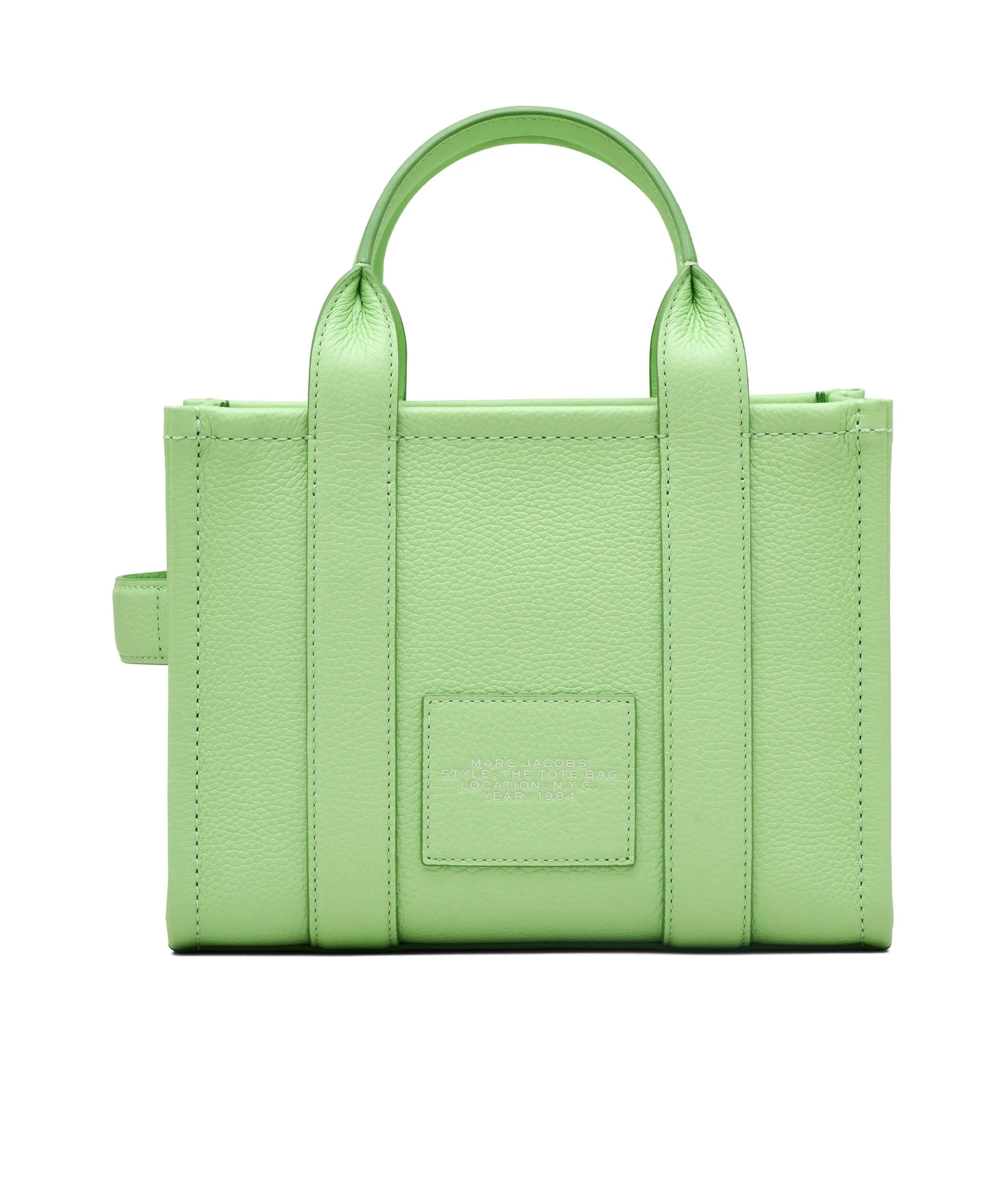 Marc Jacobs Medium Logo Leather Tote Bag In Green