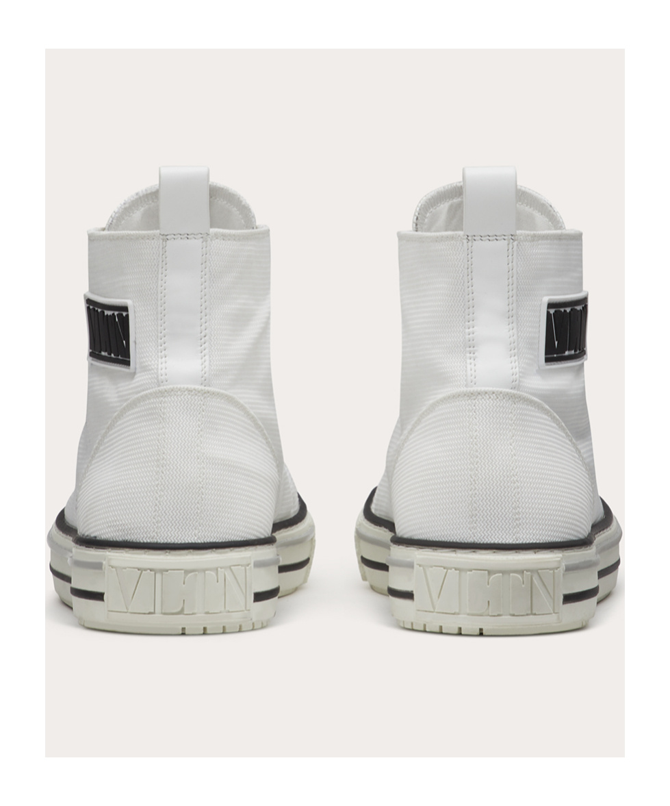 Valentino Vltn Mesh High-top Sneaker In Gray