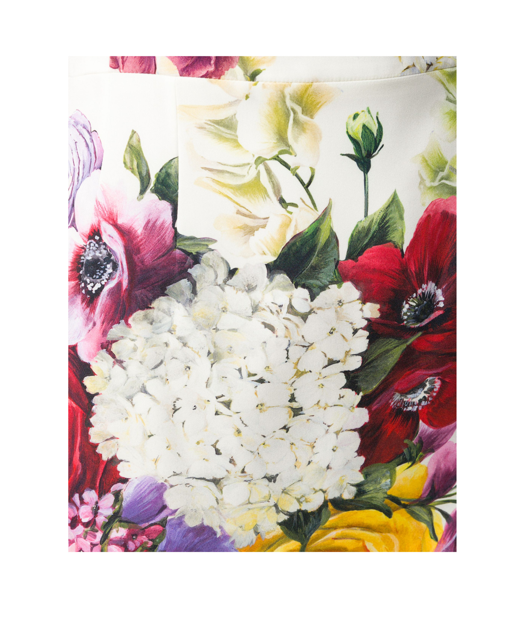 Dolce & Gabbana Floral Print Mini Dress In White